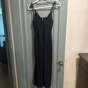 Free People Black Cami Midi Cover Up Duster Top Size XS